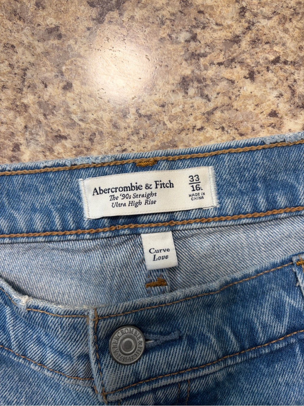 Abercrombie & Fitch Light Blue Straight Leg Jeans